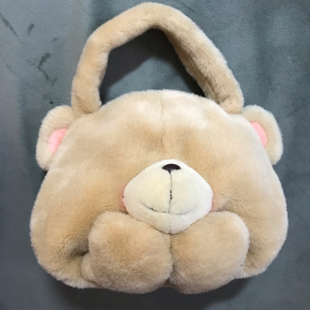 Forever Friends bear shape mini plush bag